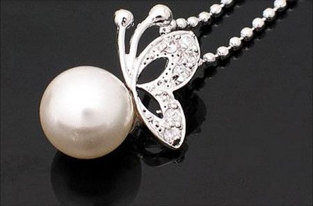 Colar de Pérolas Borboleta  [CB0013]