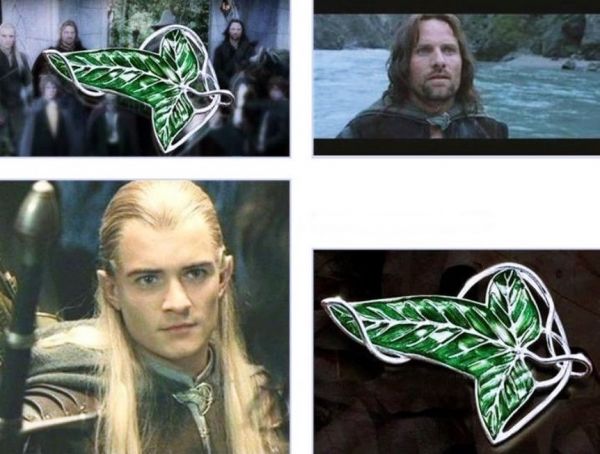 Broche Élfico Folha com colar - O Senhor dos Anéis [Bb0002]