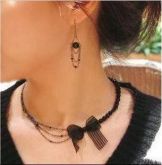 Gargantilha Laço preto  [CB0001]