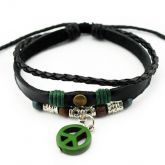 Pulseira Masculina Couro [PB0005]