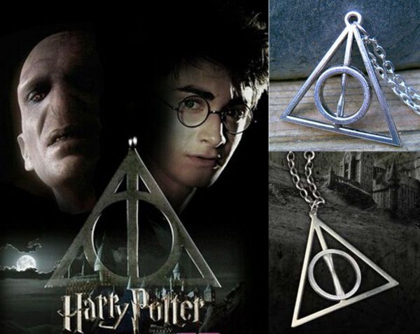 Colar Harry Potter Relíquias Da Morte Em Aço Centro Fixo  [CB0007]