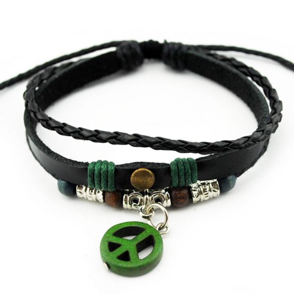 Pulseira Masculina Couro [PB0005]